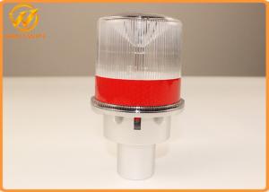 Wholesale Road Safety White ABS LED Solar Beacon Traffic Warning Lights 60 Flashes/Min from china suppliers