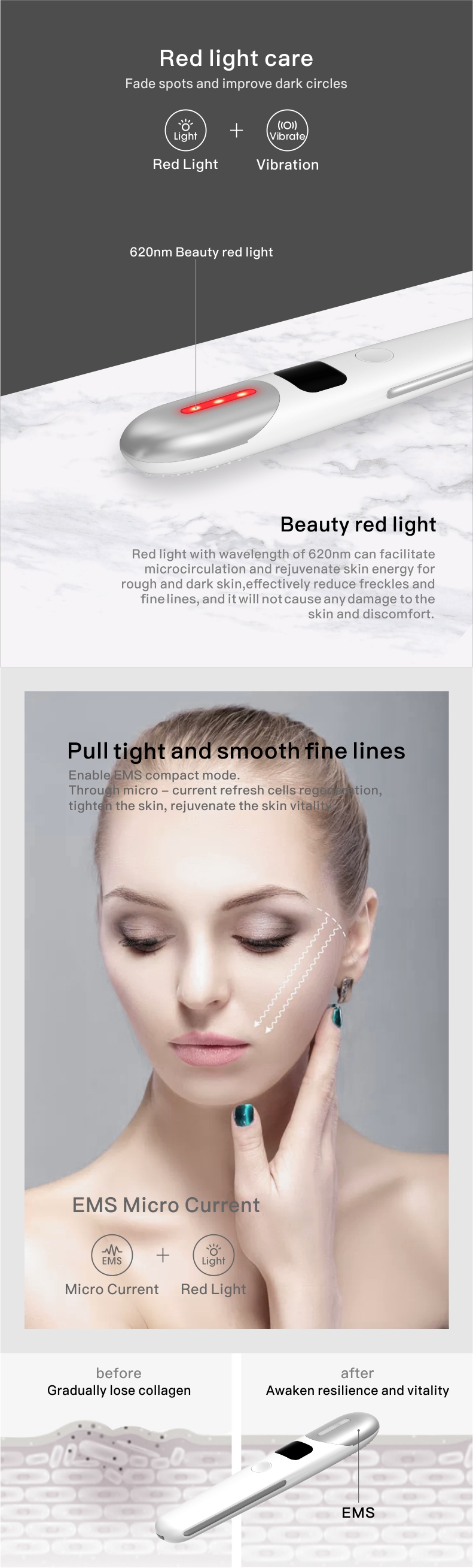trending products 2021 new arrivals Mini Portable Eye Beauty Device Ems Electric Heating Eye Care Massager Pen