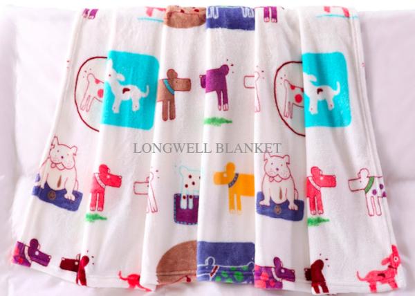 Polyester Flannel Print Blanket Cartoon Design For Kids Anti - Pilling Non