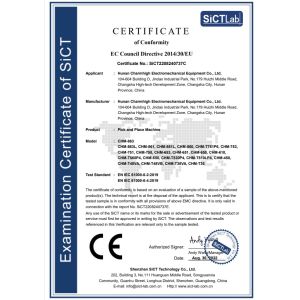 HUNAN CHARMHIGH ELECTROMECHANICAL EQUIPMENT CO., LTD. Certifications