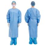 Sterile Disposable Isolation Surgical Gown With Rib Cuff AAMI Level 3