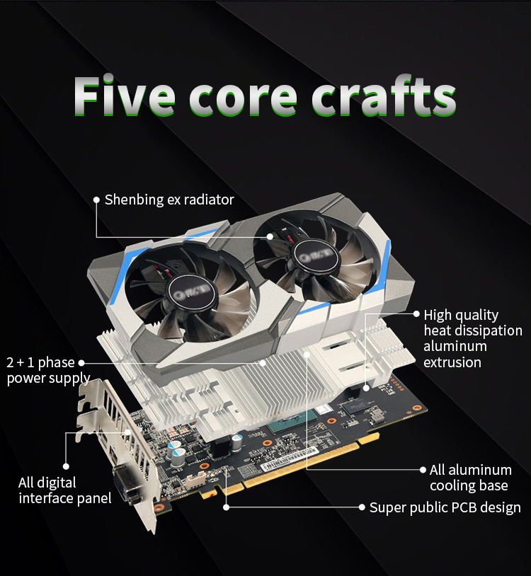 NVIDIA Geforce GTX 1050TI 4GB Graphics Card Open GL 4.5 For PC RX 5700