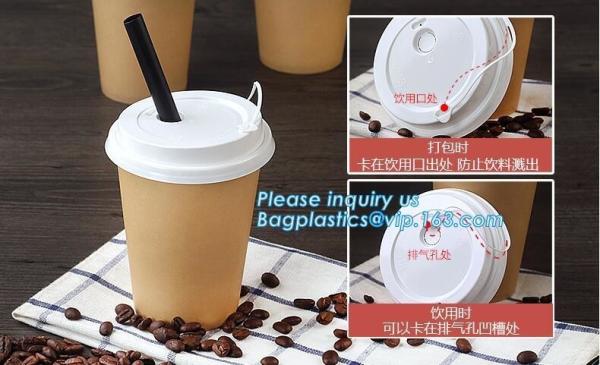 ripple wall / double wall / single wall disposable coffee paper cup with lids,