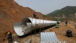 Panel CE Culvert Pipe Making Machine , Wall Sheet Steel Silo Corrugated Roll