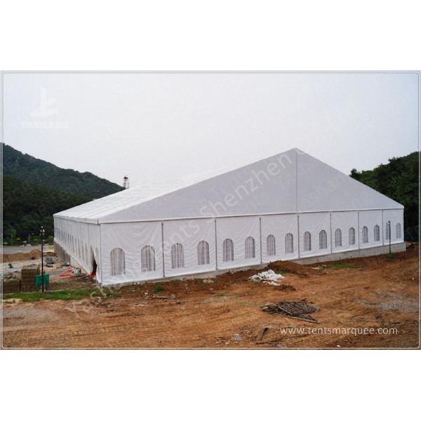 Color Printed Fabric Aluminium Frame Tents With 1.5M Roof Extension / Floating Canopy