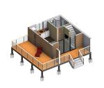 ISO 3834 Shockproof Prefabricated Steel Houses , Fireproof Residential Steel