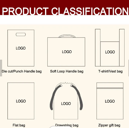 Durable Poly Die Cut Shopping Bag Reusable Soft Loop Handles Bag