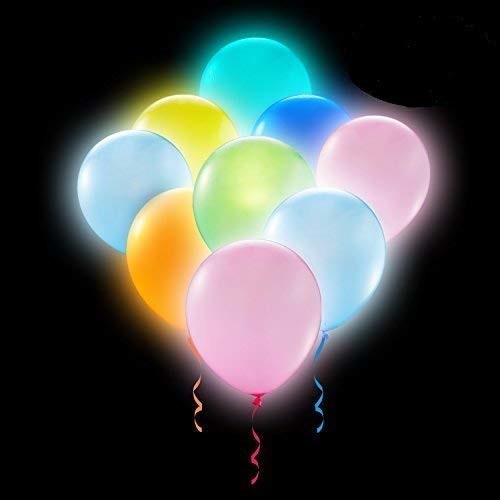 Luminous Helium Party Balloons , Colorful Led Party Balloons Flashing Light