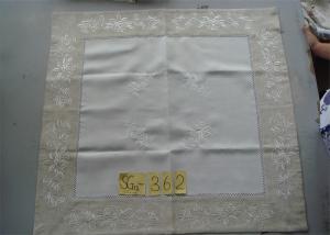 Wholesale Handmade Hemstitch Party Linen Tablecloths , Full Sizes Large Linen Tablecloth from china suppliers