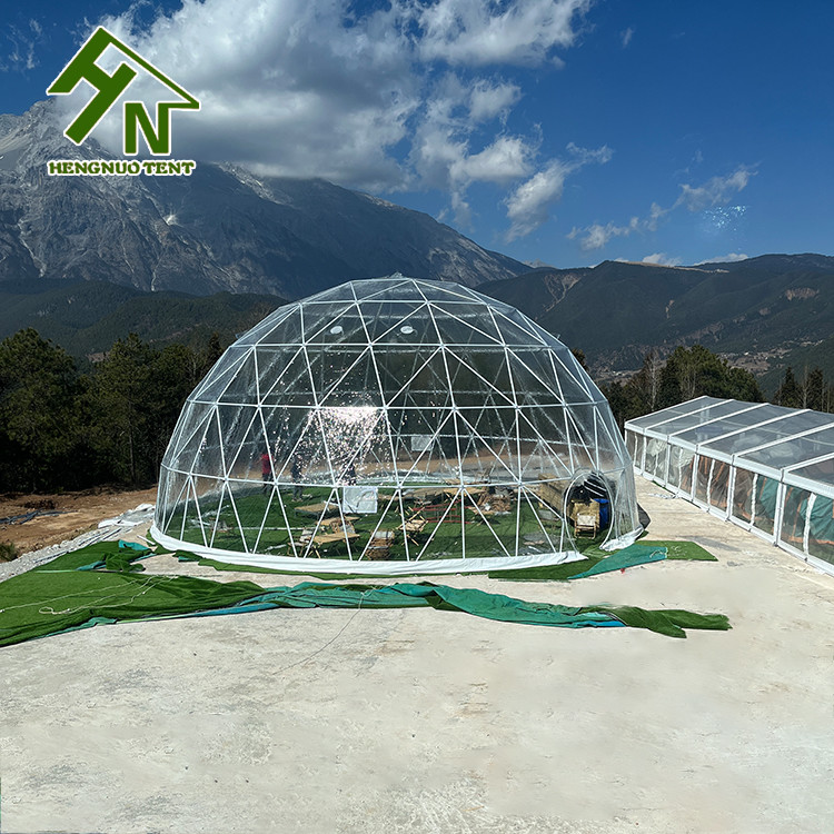 Garden Clear PVC Geodesic Igloo Dome Tent Clear Plant Flowers Grass Green House