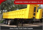 3 / 2 Axle Dump Semi Trailer With WABCO Breaking Valve 100T Max Payload