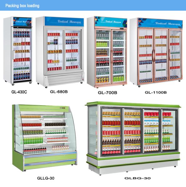 Stainless Steel 210L Beverage Display Cooler for Cooling Beverages at 0-10