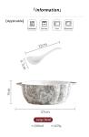 Floral Pattern Ceramic Serving Bowl 9 Inch Porcelain Bowl For Large Salads And