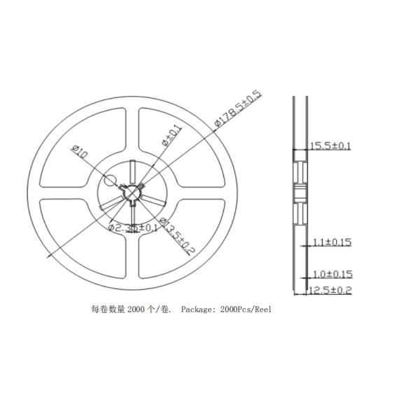 Dual Cct SMD 3030 High Lumen Led Chip Bridgelux 3000K/6000K 200mA