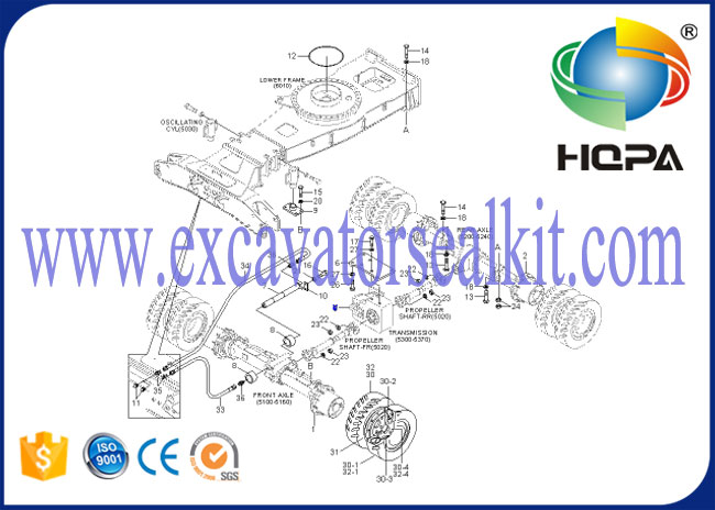 Hyundai Excavator R200W-7A R200W-7 R210W-9S Robex Transmission#81N6-40030