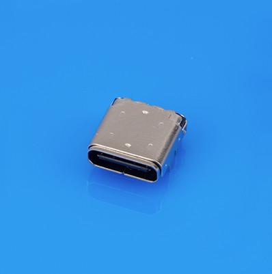 USB TYPE C 24PIN DIP Plus SMT Mount Receptacle Length 9.34mm Stainless Steel