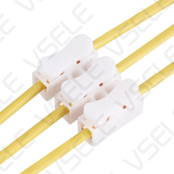 LED Lighting Terminal Block / White Push Quick Connecting Terminals