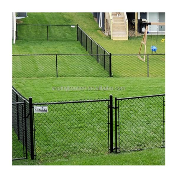 Galvanized PVC Coated Low Carbon Steel Wire Chain Link Fence for Farming in 50ft Roll