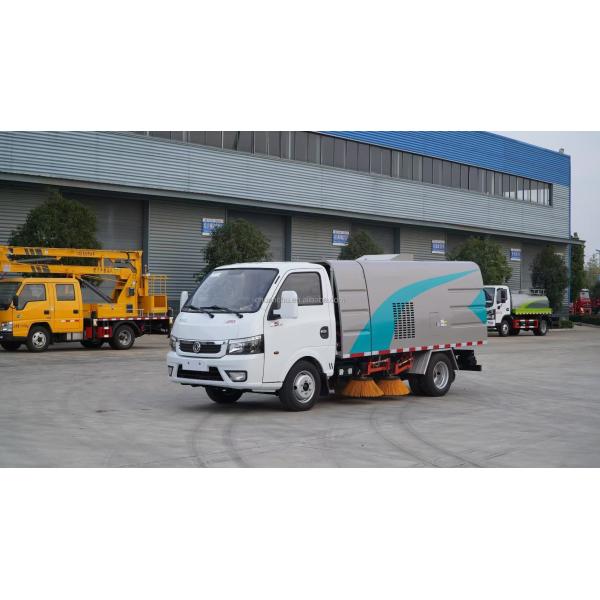 Dongfeng road sweeper truck front view