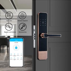 Wholesale Copper Indoor Smart Fingerprint Door Lock TTLock Biometric Password IC Card Access from china suppliers