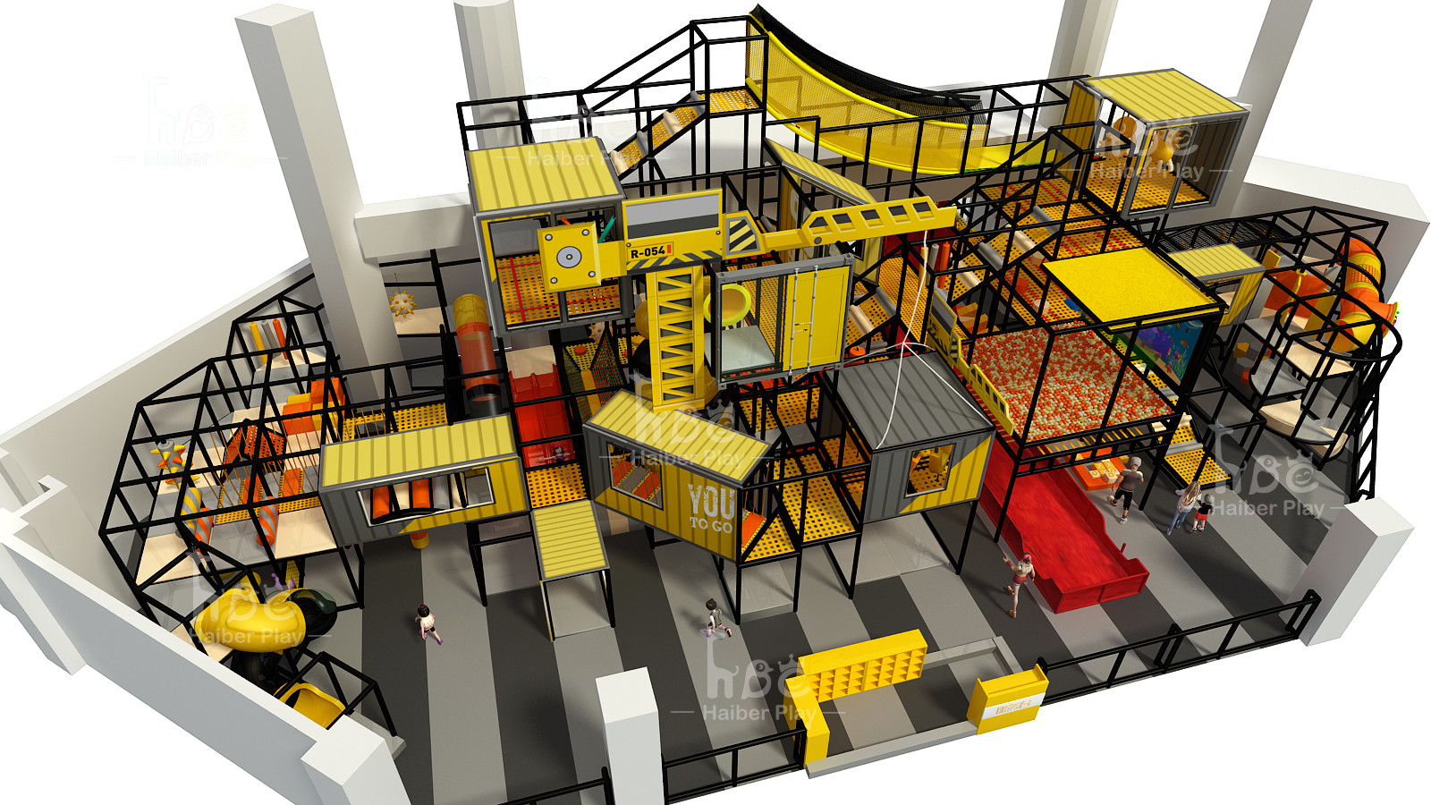Innovative And Interactive Indoor Trampoline Park Equipment High Funny