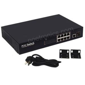 Wholesale POE-S108T 8 Port IEEE802.3at 10/100Mbps 25W POE Switch (150W Built-in Power) from china suppliers