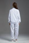 White Clean Room Garments Wear Resistant With Left Arm Pen Pocket