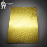 Waterproof Gold Metal Business Cards , Bronze Plating Metallic Gold Card