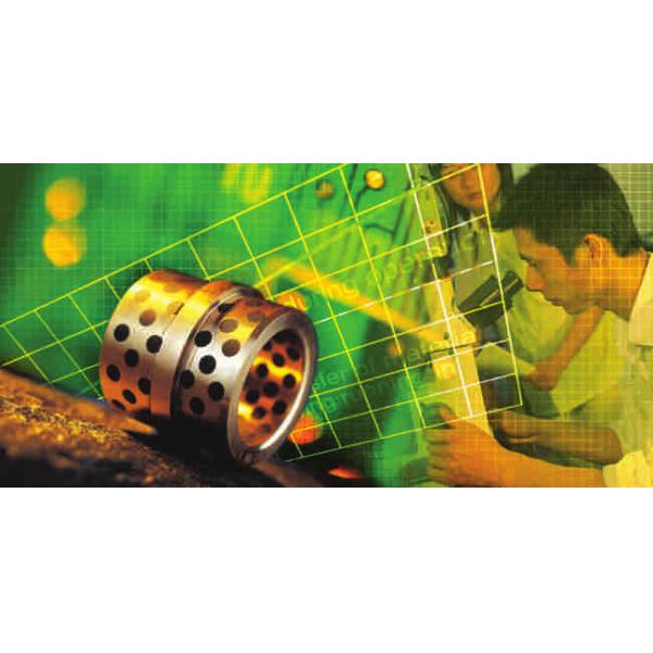 Double Loop Oil Grooved Cast Bronze Bushings Self Lubricating Bearing Corrosion Resistance