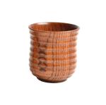 Fine Japanese Style Nine-Line Glass Wine Glass With Solid Wood Thread