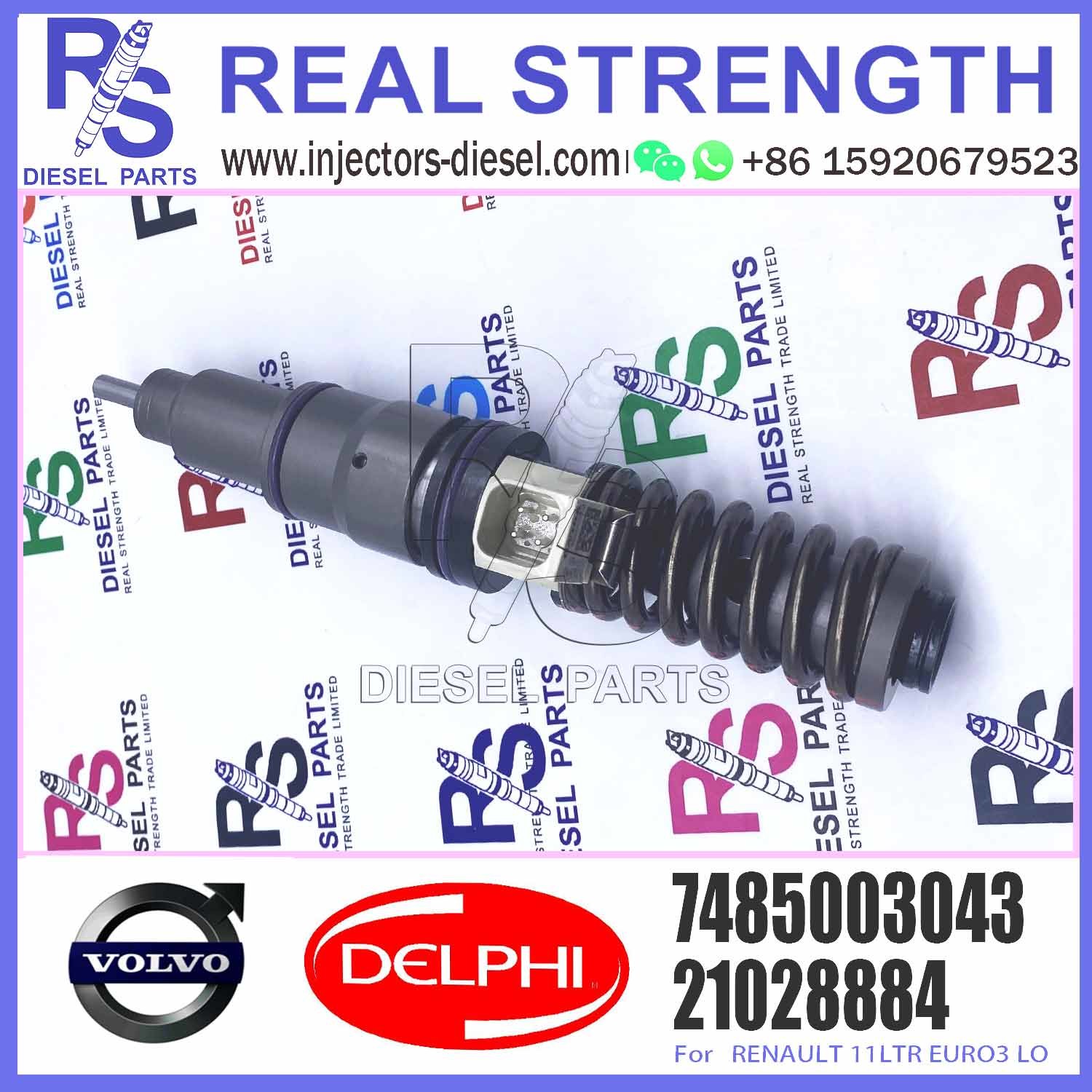 original Diesel Fuel Injector 21028884 BEBE4D20001 85003043 7421028884 7485003043 E3.18 for RENAULT 11LTR EURO3 LO