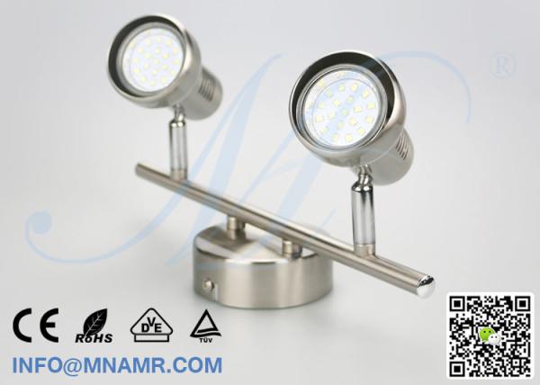 Hot Sale Double Heads LED Vanity Light Fixtures Nickel Matt Come With 2x5W GU10