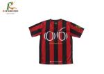 Slim Fit V Neck Custom Printed T Shirts Gym Sport Polyester Short Sleeve