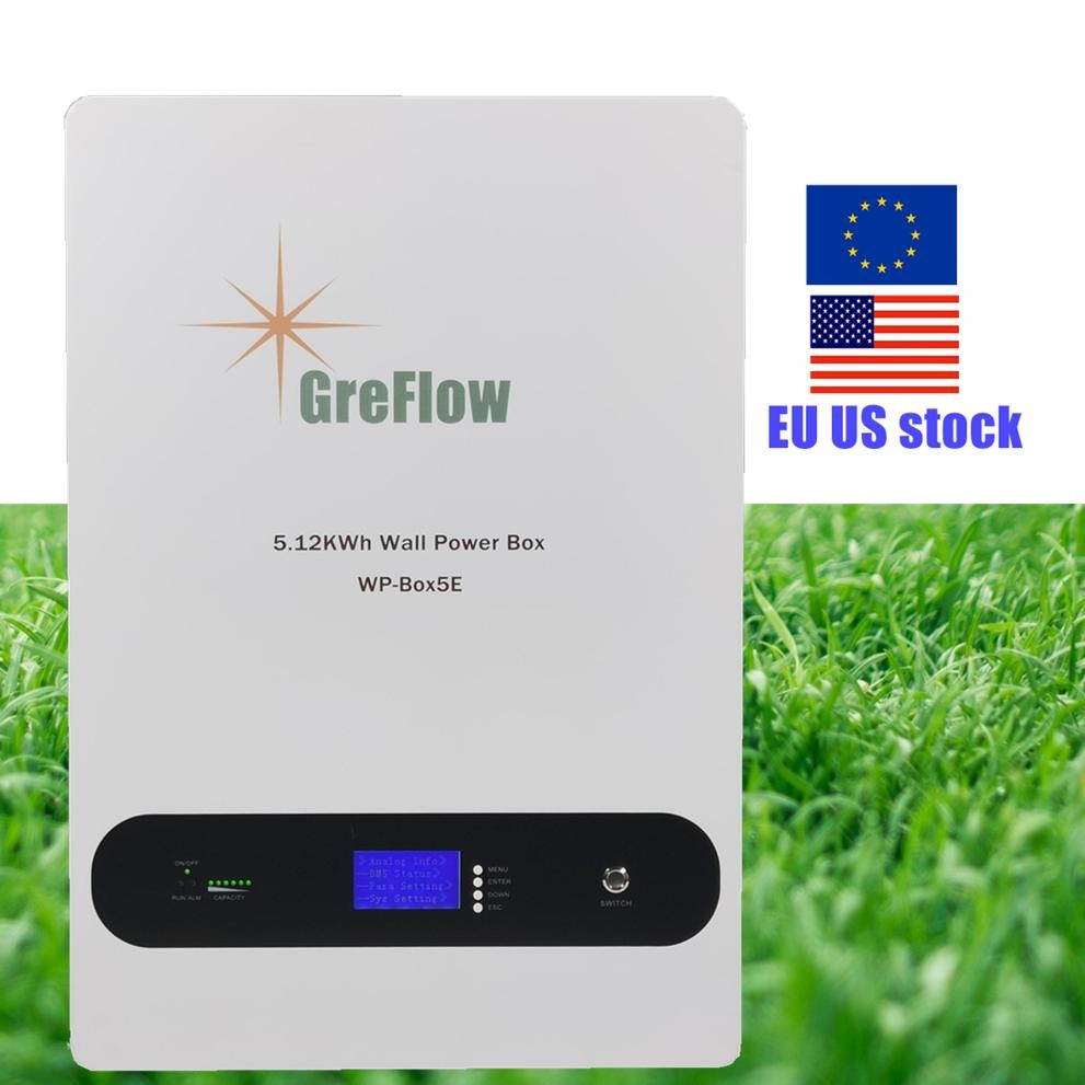 10KW Powerwall Wall Mount 51.2V 200Ah Energy Storage LiFePo4 Battery Solar System