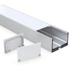 Alloy Extrusion Recessed LED Aluminum Profile For Linear Strips Light Bar