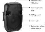 Outdoor Powerful Portable Speakers Professional Trolley Speaker 8 Inch