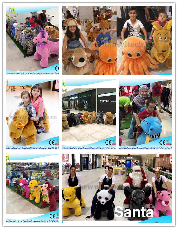 Hansel China Produced hottest musical funny stuffed animals coins operated kids machine