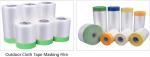 outdoor paper masking film, rice paper taped masking film, auto used pre-taped