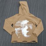 S-6XL Dtg Printing Hoodies Oversized French Terry Cotton Hoodie With Distressed