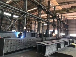 Wholesale Economic Workshop Building Steel Frame With Grey Blue Color Steel Tile from china suppliers