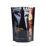 Black Printing Eight-sided Zipper stand up zip lock aluminum foil food grade bag