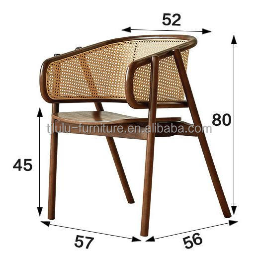 NO Folded Solid Wood Nordic Wooden Dining Chairs for Hotel Restaurant Furniture