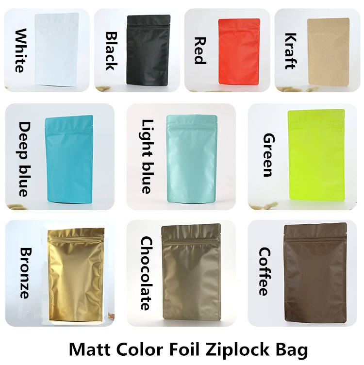 Printing customized aluminum foil seal zip lock plastic bag for coffee/tea
