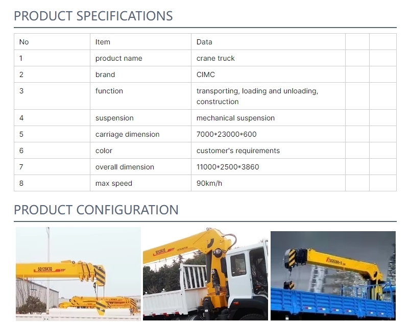 Versatile Cargo Truck Mounted Crane Efficient Lifting Transport Stability For Construction Logistics Powerful Jib Cranes