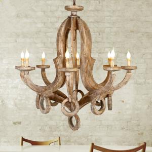 Wholesale Distressed white wood orb chandelier for Home lighting (WH-CI-54) from china suppliers