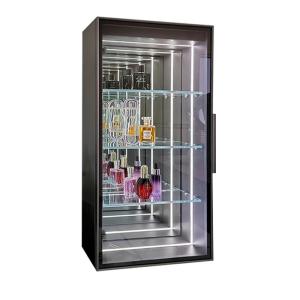 Wholesale Elevate Your Living Room with Fashionable Glass Door LED Infinity Mirror Wine Cabinet from china suppliers