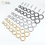 GD Same Paragraph Titanium Steel Jewelry Hip Hop Circle Burst Round Hoop