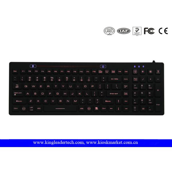 Desktop IP68 Rubber Waterproof Keyboard with Function Keys and Backlight
