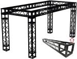 Round Concert Box Aluminum Lighting Truss Music Assembly Black