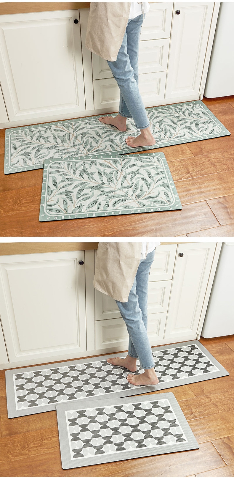 Non-Slip Kitchen Mat Cushioned and Washable Diatom Mat for Floor Comfort